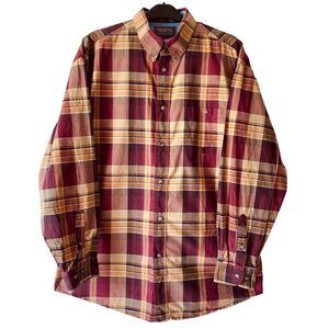 TwentyX Wrangler Mens Shirt Multi Plaid Long Sleeve Button Down Pocket XL